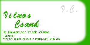 vilmos csank business card